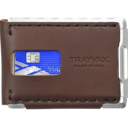 Trayvax Venture Billfold Wallet | Slim Leather Metal Front Pocket Money & Credit Card Holder for Men & Women thumbnail 1