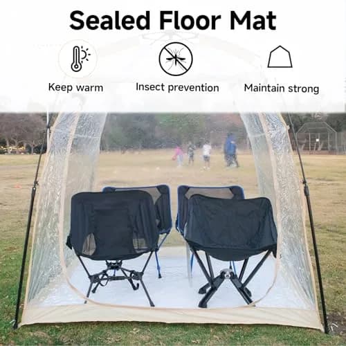 Weather Proof Pod All Weather Proof Sports Tent 63"l×63"w×62"h Clear | Instant Shelter with Sealed Floor thumbnail 5