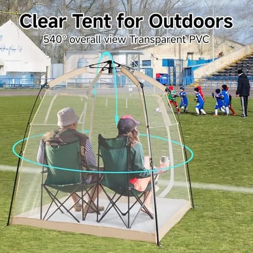 Weather Proof Pod All Weather Proof Sports Tent 63"l×63"w×62"h Clear | Instant Shelter with Sealed Floor thumbnail 2