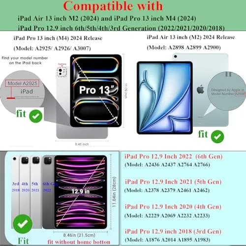 UUcovers Kids Case for iPad Air 13 /Pro 13/12.9 inch | Shockproof, Adjustable Stand & Pencil Holder thumbnail 2
