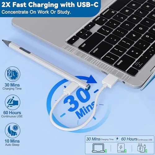 Arsandyn Surface Stylus Pen for Pro/Go Devices, Compatible with Windows 11/10/8/7/6/5/4/3, 4096 Pressure Sensitivity | Aluminum thumbnail 5