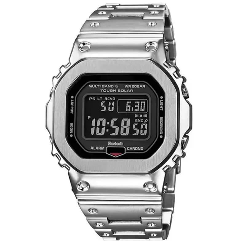 BMT DW5600 Case Band Mod Kit | Stainless Steel Bezel Strap for Casio G-shock (Silver) thumbnail 9