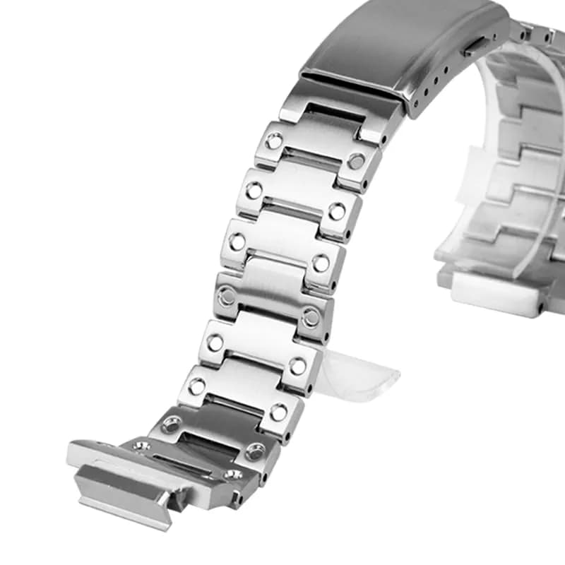 BMT DW5600 Case Band Mod Kit | Stainless Steel Bezel Strap for Casio G-shock (Silver) thumbnail 7