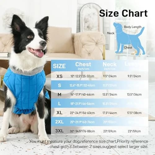 JoyDaog Blue Fleece Dog Jacket with Harness for Small Dogs, Size S (12.5"-15.9" Chest) | Winter Warmth & Windproof Protection thumbnail 4