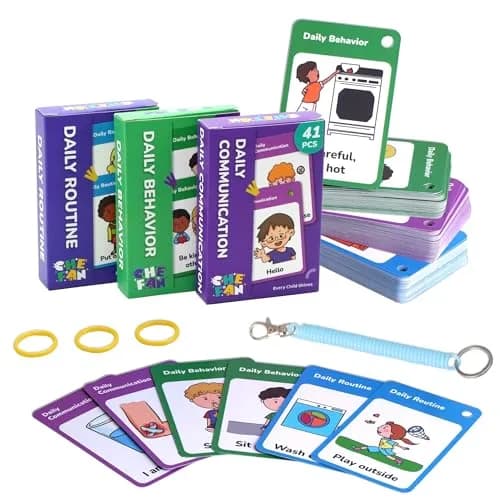 CHEFAN 110 PCS Autism Communication Cards, Speech Therapy Materials | Visual Learning Aids for Non-Verbal Children thumbnail 1
