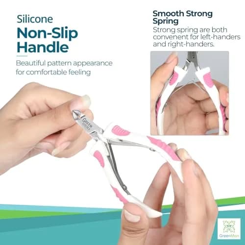 GREEN ESTETICA Cuticle Trimmer with Non-Slip Grip Handle | Stainless Steel Nail Tool for Precise Cuticle Care thumbnail 3