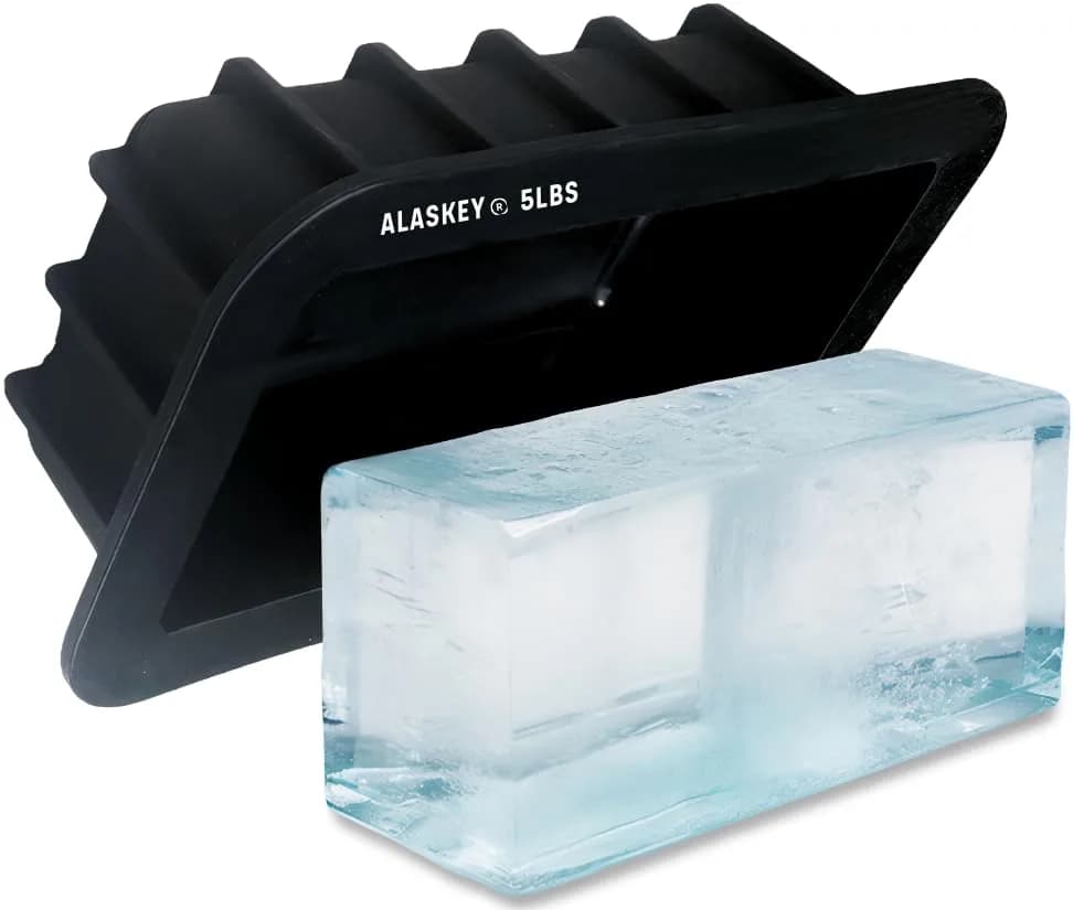 Alaskey 5 lbs Single Ice Block Mold | Giant Reusable Ice Brick for Coolers & Ice Baths - main product image