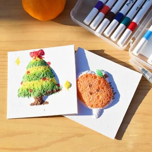 Tatahu Magic Puffy Paint Paper - 4" x 4" 3D Drawing Sponge Canvas, DIY Art & Craft Supplies, 10 Sheets thumbnail 4