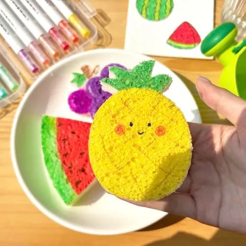 Tatahu Magic Puffy Paint Paper - 4" x 4" 3D Drawing Sponge Canvas, DIY Art & Craft Supplies, 10 Sheets thumbnail 5
