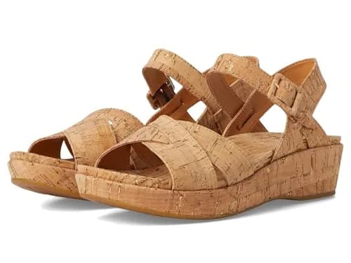 KORK-EASE Women's Myrna 2.0 Cork Gold 9 M | Classic Wedge with Comfort Tech thumbnail 1