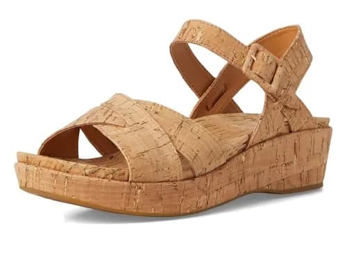 KORK-EASE Women's Myrna 2.0 Cork Gold 9 M | Classic Wedge with Comfort Tech thumbnail 7
