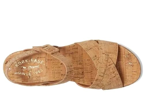 KORK-EASE Women's Myrna 2.0 Cork Gold 9 M | Classic Wedge with Comfort Tech thumbnail 2