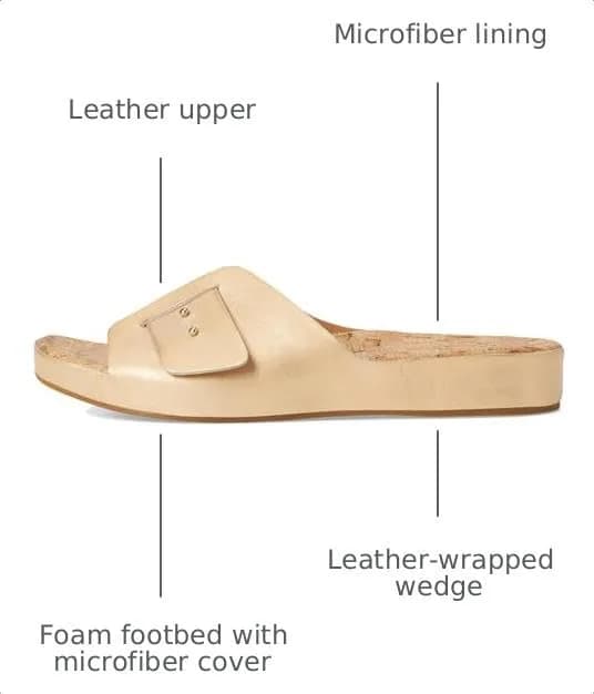 KORK-EASE Women's Mesa Gold 8 M | Stylish Leather Slide Sandal for Women in India thumbnail 4