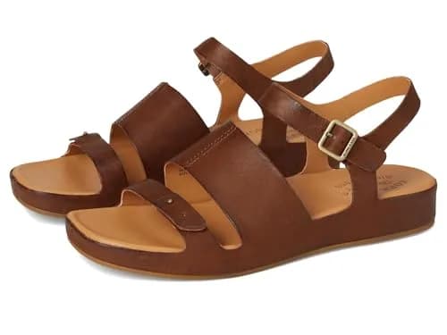KORK-EASE Women's Mona Brown 10 M | Casual Flat Sandal with Leather Upper & Cushioned Footbed thumbnail 1