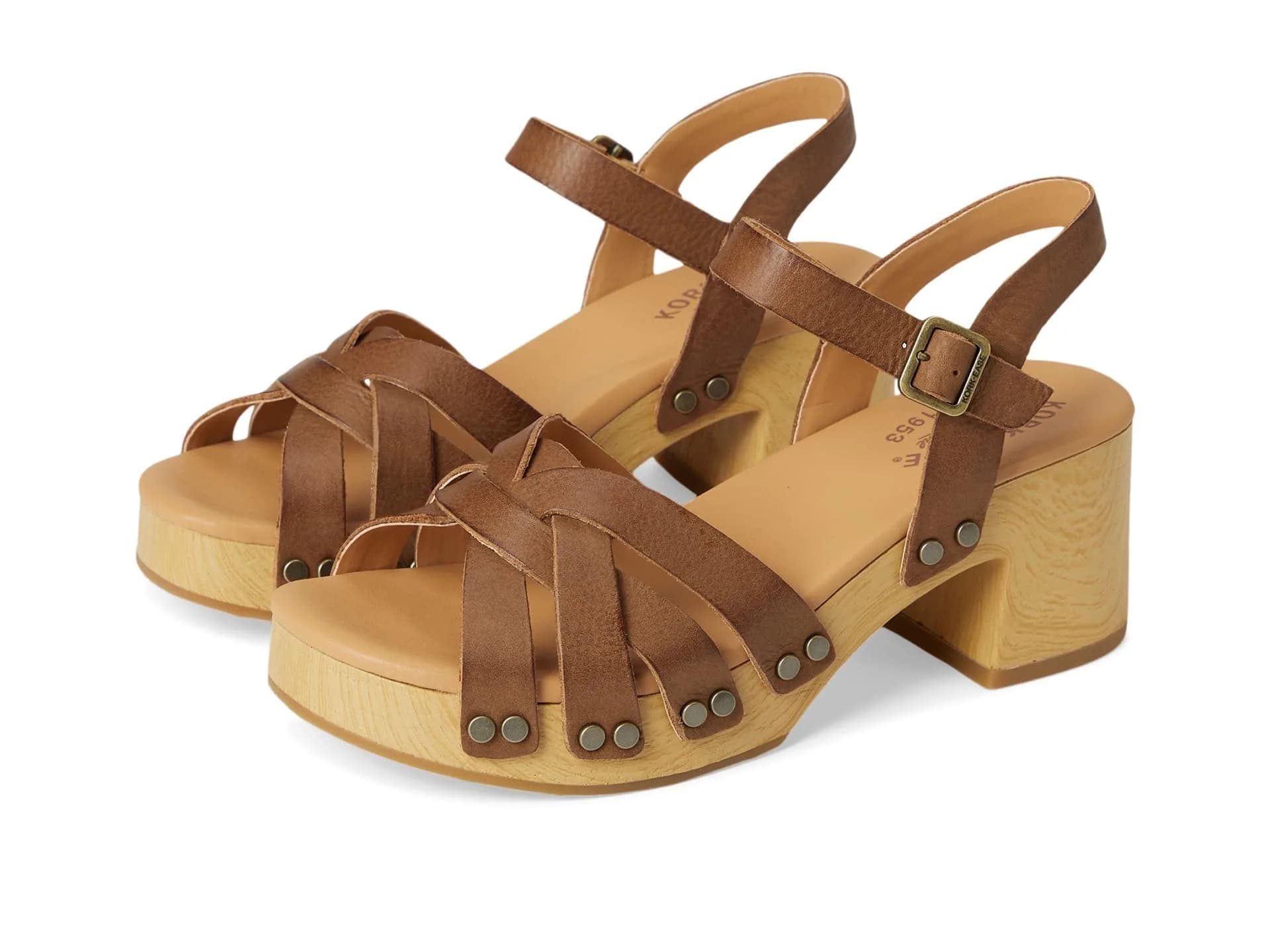 KORK-EASE Women's Ester Brown Terra 11 M | Retro Platform Sandal for Casual & Summer Wear