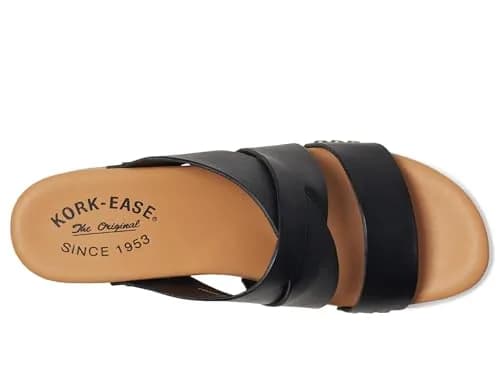 KORK-EASE Emersen Women's Black Sandal 7 M | Stylish Casual Slip-On with Platform Heel thumbnail 2