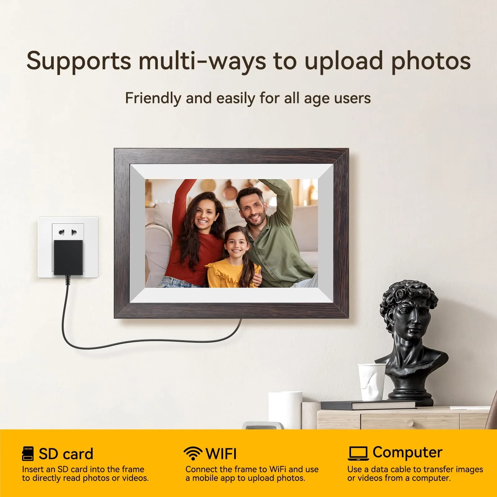 KODAK 10.1 Inch WiFi Digital Picture Frame with 32GB Storage, 1280x800 IPS Touch Screen | Share Moments Instantly - view 5