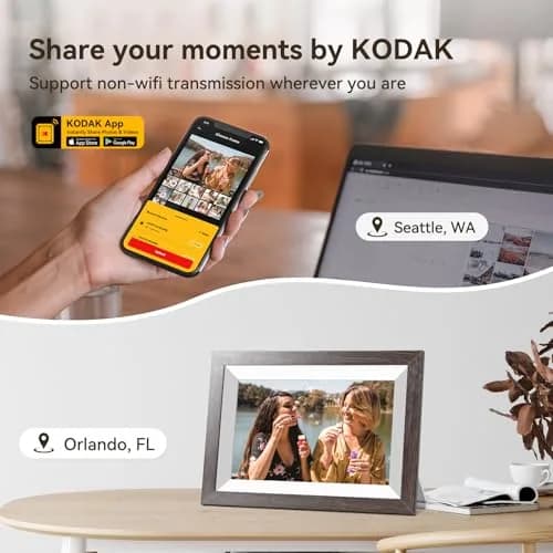KODAK 10.1 Inch WiFi Digital Picture Frame with 32GB Storage, 1280x800 IPS Touch Screen | Share Moments Instantly thumbnail 6