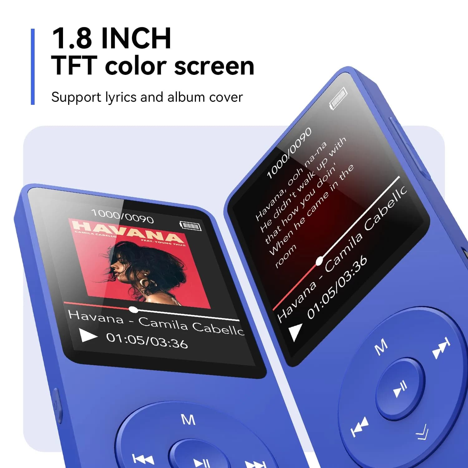 AGPTEK A02 MP3 Player 32GB (1.8 inch Screen, Bluetooth 5.3) | Portable Music Player with Speaker & FM Radio - view 7