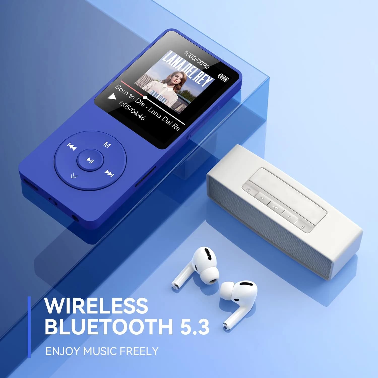 AGPTEK A02 MP3 Player 32GB (1.8 inch Screen, Bluetooth 5.3) | Portable Music Player with Speaker & FM Radio - view 2
