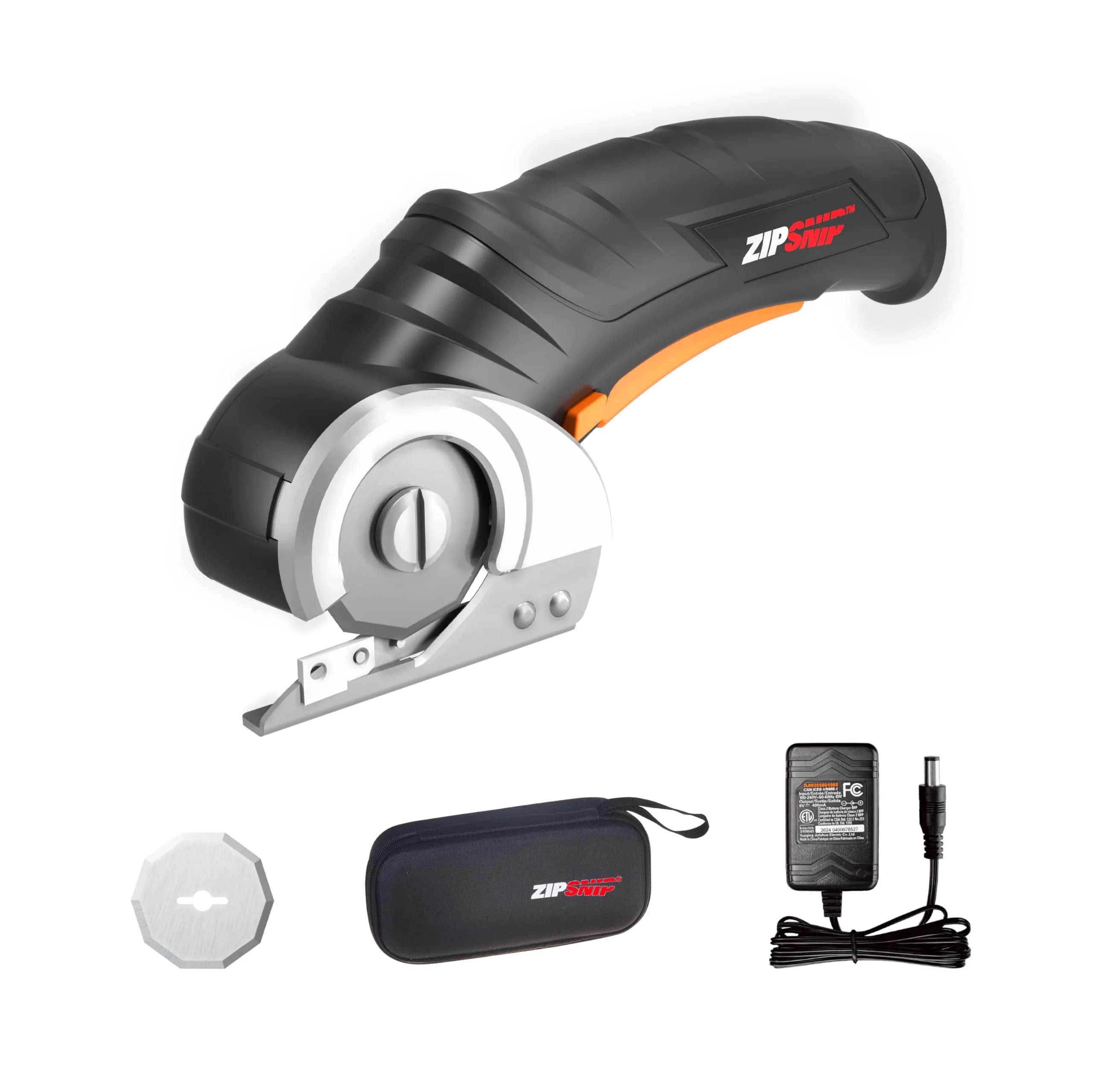 WORX Cordless Electric Fabric & Cardboard Cutting Scissors, 4V ZipSnip with 2 Blades & Case | Cuts up to 1/4" Thick Materials — 4V Zipsnip (2 Blades & Storage Bag included)