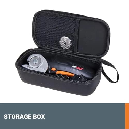 WORX Cordless Electric Fabric & Cardboard Cutting Scissors, 4V ZipSnip with 2 Blades & Case | Cuts up to 1/4" Thick Materials thumbnail 2