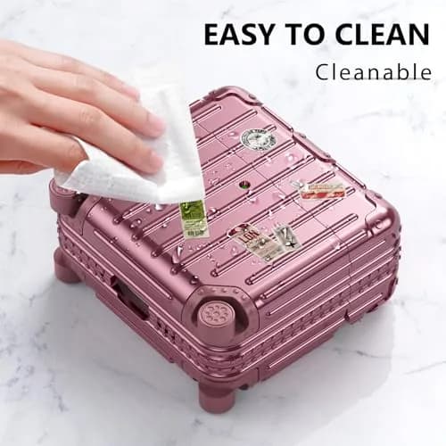 Filoto Suitcase Design Case for AirPods 4/5 Gen (Rose Gold) | Shockproof Protective Hard Case with Keychain & Cleaner Kit thumbnail 5