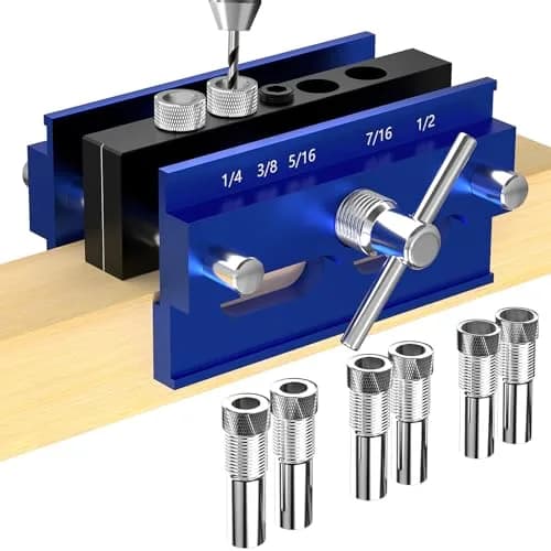 Beaiguna Self Centering Dowel Jig Kit, Adjustable Woodworking Guide, 6PCS Bushings | Precise, Durable & Easy to Use thumbnail 1