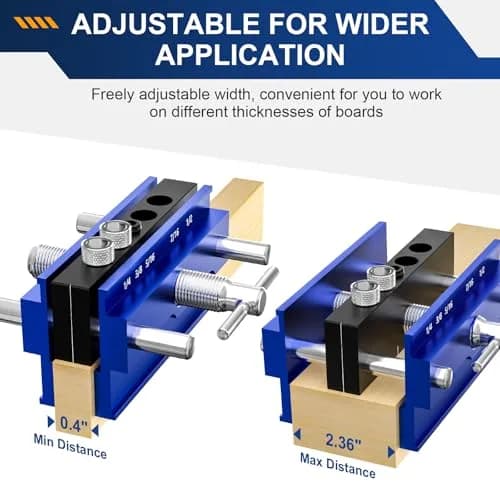 Beaiguna Self Centering Dowel Jig Kit, Adjustable Woodworking Guide, 6PCS Bushings | Precise, Durable & Easy to Use thumbnail 4