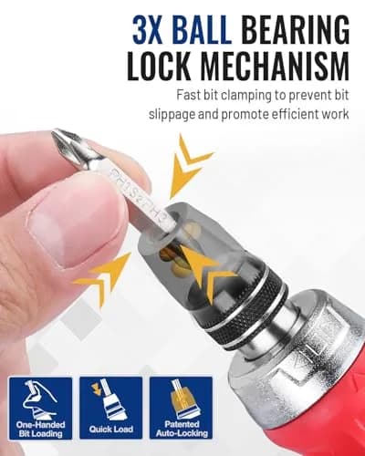 WORKPRO 12-in-1 Stubby Ratcheting Multi-bit Screwdriver | Compact, Magnetic, Premium S2 Steel, EDC thumbnail 3