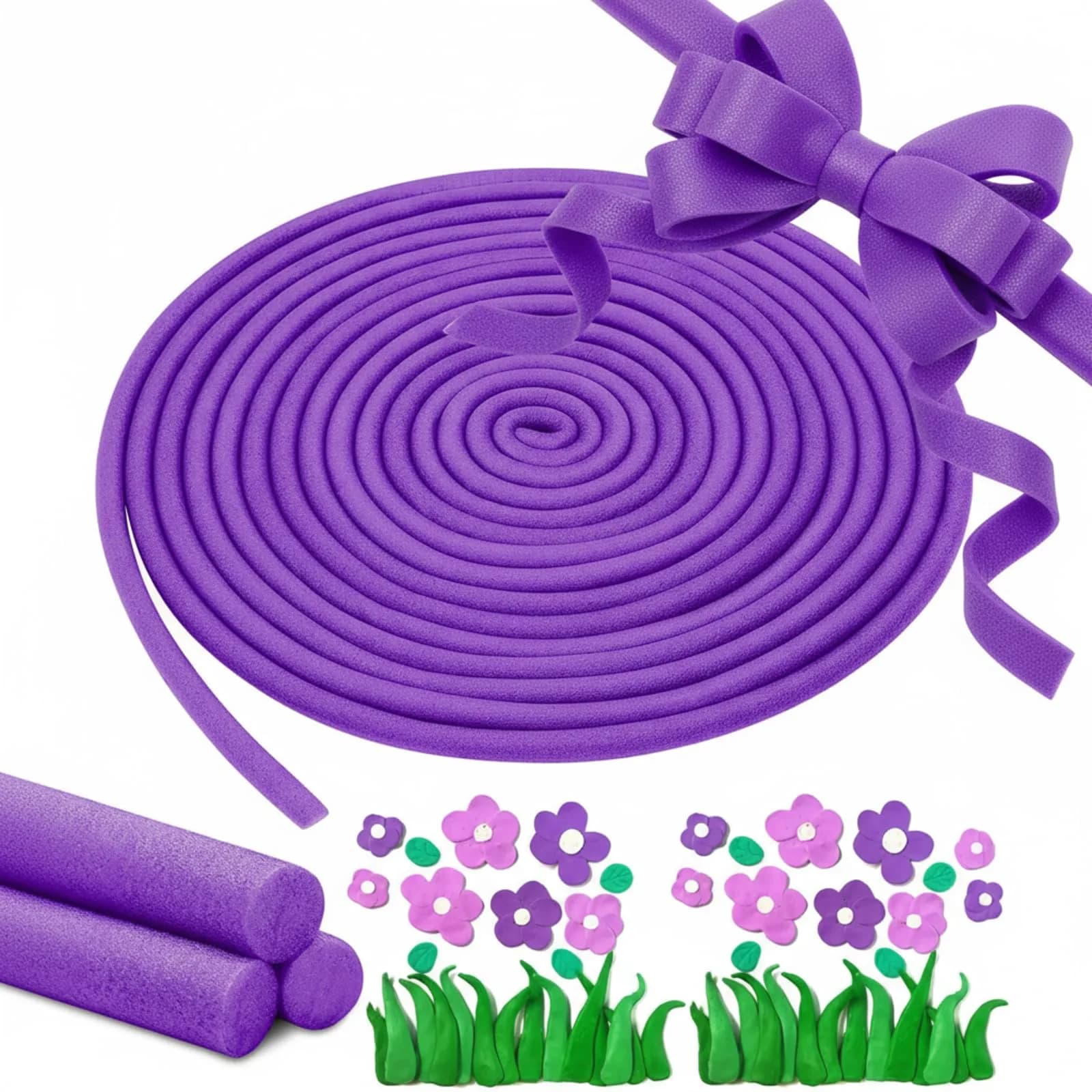 Frienda Foam Noodles 5/8 Inch x 40 Ft Light Purple | Versatile DIY Craft Foam — Light Purple
