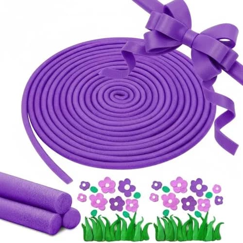 Frienda Foam Noodles 5/8 Inch x 40 Ft Light Purple | Versatile DIY Craft Foam thumbnail 1