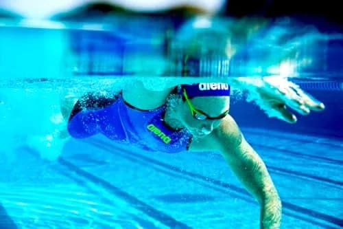 ARENA Tracks Unisex Adult Essential Racing Swim Goggles with FINA-Approved Anti-Fog Mirror Lens | Turquoise/Future Dusk/Water thumbnail 7