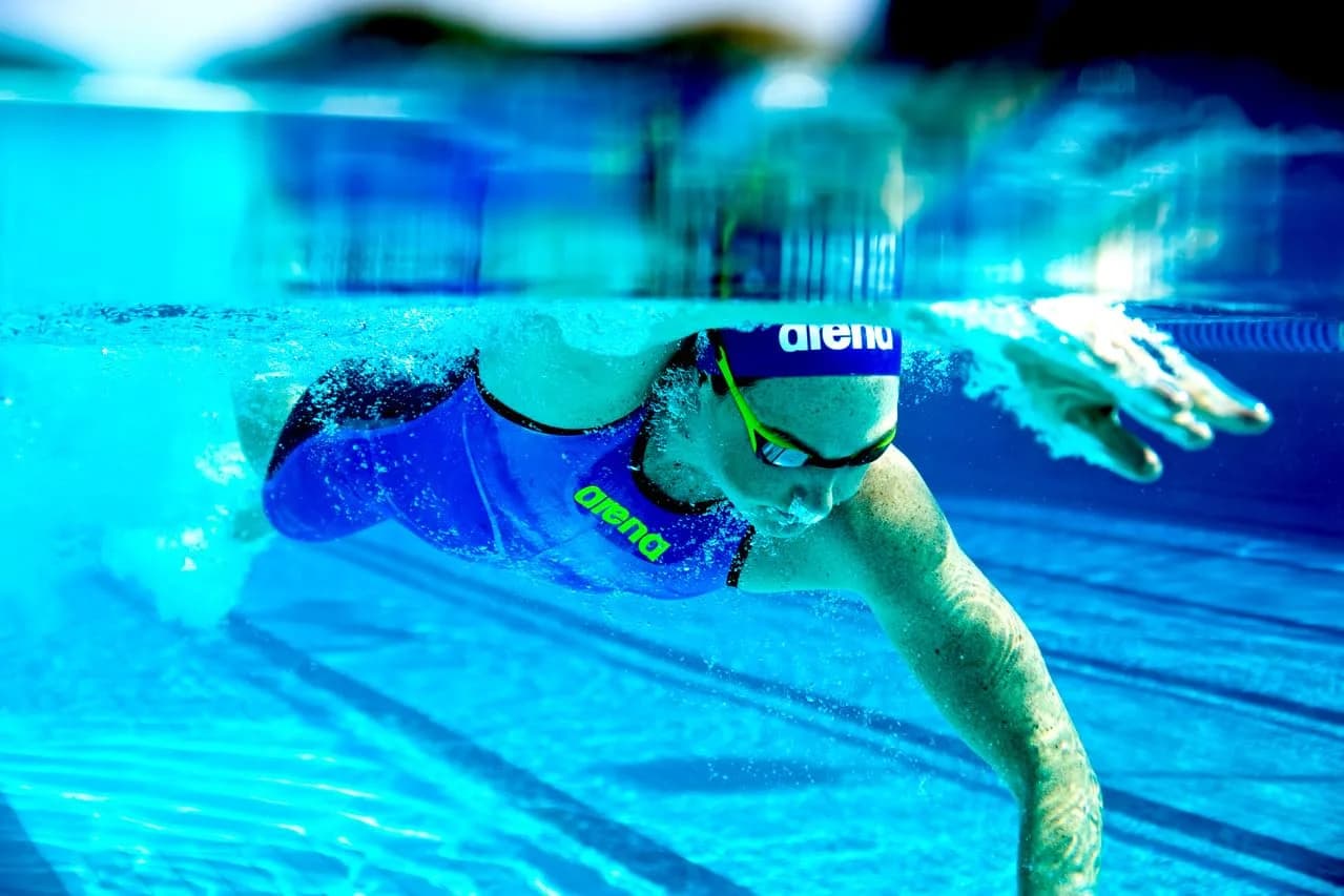 ARENA Tracks Unisex Adult Essential Racing Swim Goggles with FINA-Approved Anti-Fog Mirror Lens | Turquoise/Future Dusk/Water - view 7