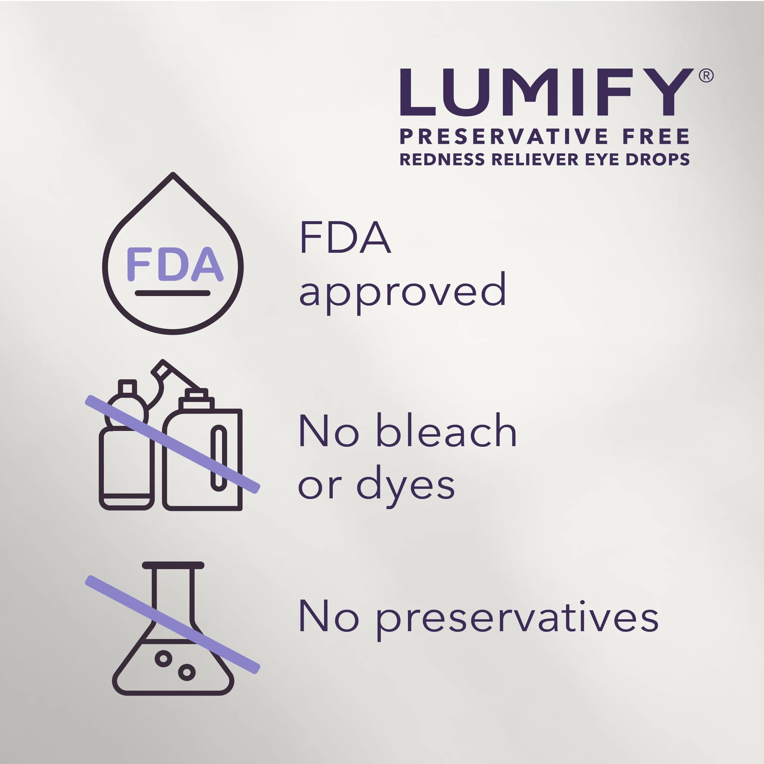 LUMIFY Preservative Free Eye Drops Redness Relief, Sensitive Eyes, 20 Single-Use Vials | Gentle & Effective Redness Relief - view 5