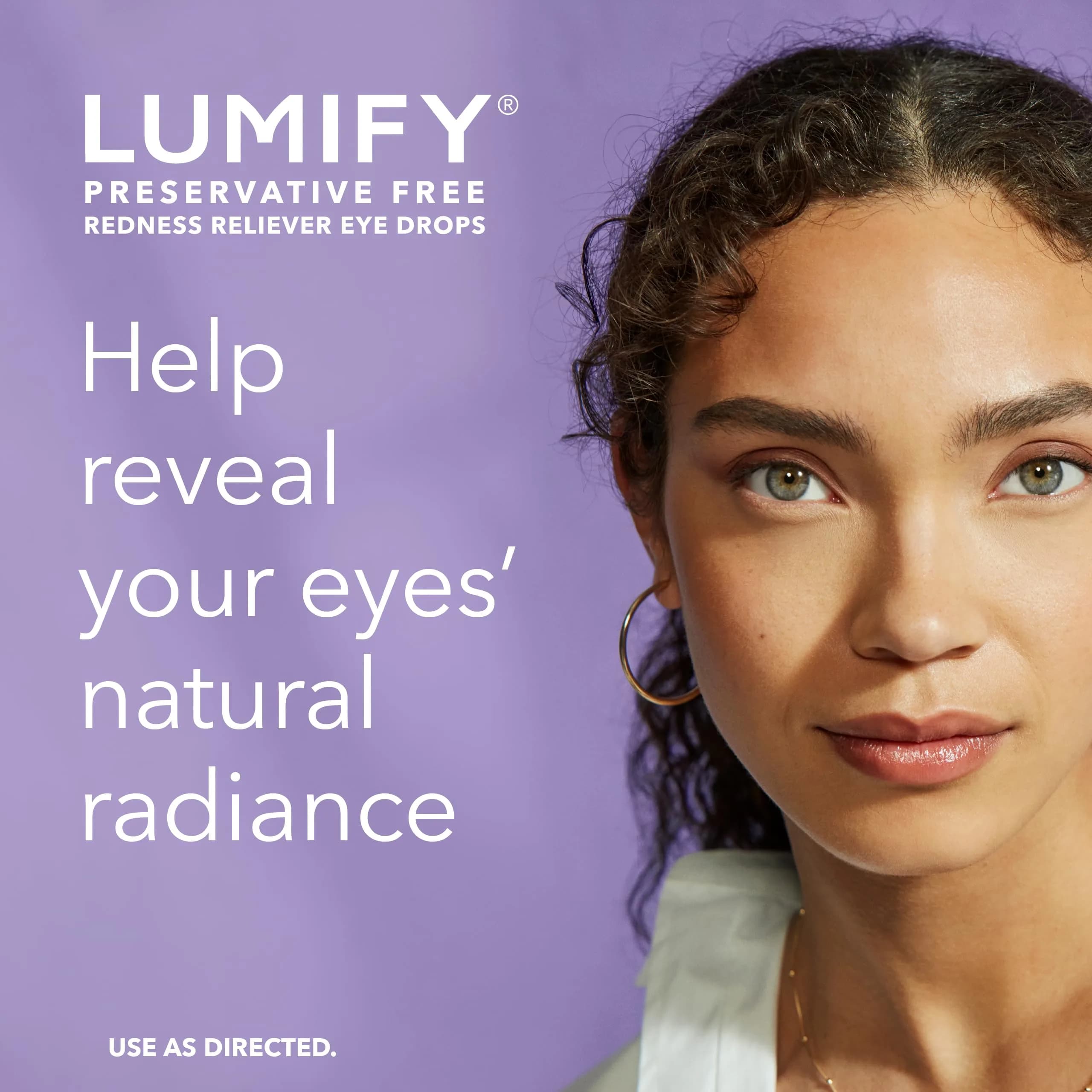 LUMIFY Preservative Free Eye Drops Redness Relief, Sensitive Eyes, 20 Single-Use Vials | Gentle & Effective Redness Relief - view 6