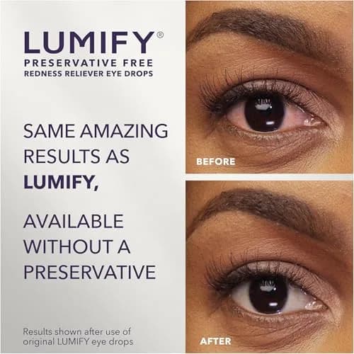 LUMIFY Preservative Free Eye Drops Redness Relief, Sensitive Eyes, 20 Single-Use Vials | Gentle & Effective Redness Relief thumbnail 2