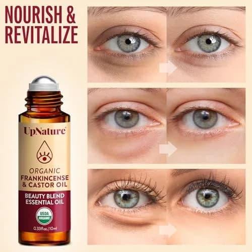 UpNature Castor Oil Roll On Eye Roller 0.33 Fl Oz | Organic Face & Under Eye Care thumbnail 3