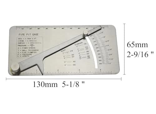 RIVERWELD Pipe Pit Gauge Welding Gage 13mm (1/2") | Precision Stainless Steel Inspection Tool thumbnail 4
