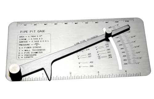RIVERWELD Pipe Pit Gauge Welding Gage 13mm (1/2") | Precision Stainless Steel Inspection Tool thumbnail 1