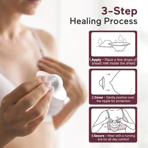 Momcozy 999 Silver Nursing Cups Regular Size | Hole-Free Design for Breastfeeding thumbnail 4