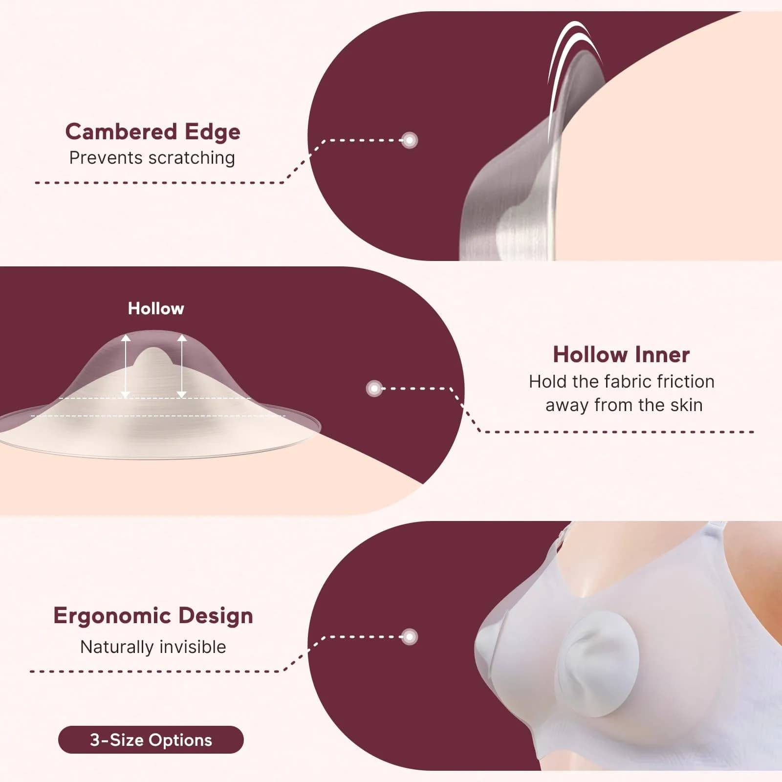 Momcozy Regular/Hole-free Nursing Cups in 999 Silver - Hypoallergenic Nipple Shields for Breastfeeding Comfort - view 2
