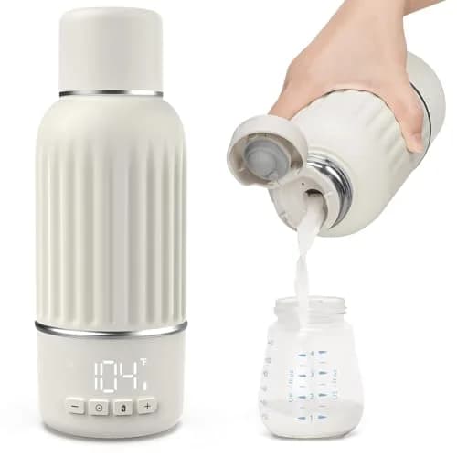 Juissiart Portable Baby Bottle Warmer 17oz | Fast 2.5 Min Heating Travel Friendly thumbnail 1