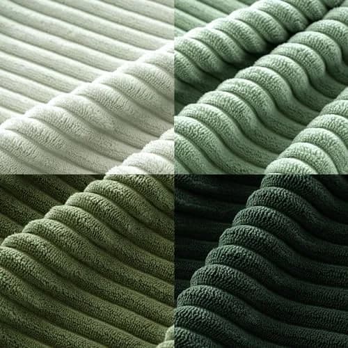 MIULEE Soft Corduroy Decorative Throw Pillow Covers Forest Green 16x16 Inch (Set of 4) | Boho Texture for Cozy Corners thumbnail 6
