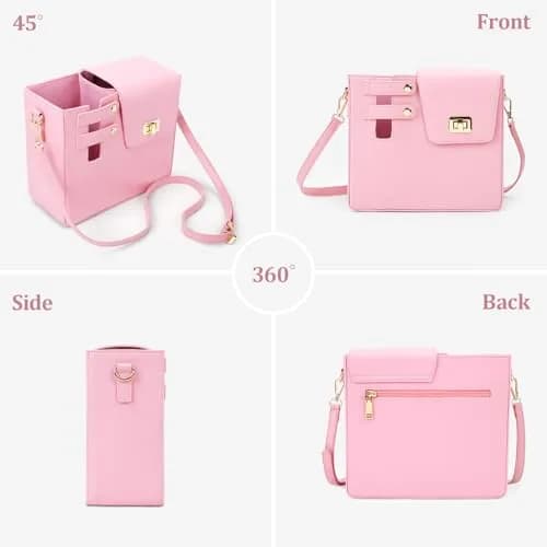 BBIQI Crossbody Water Bottle Purse for 40oz Tumbler | Adjustable Strap, Waterproof Faux Leather, Multi Pocket Storage thumbnail 7