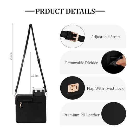 BBIQI Stanley Purse Cup Holder Bag with Strap | Waterproof Faux Leather, Fits 40oz Tumblers thumbnail 7