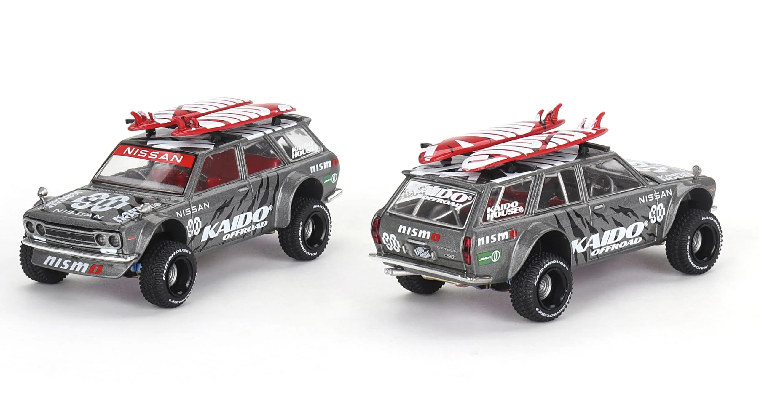 Mini GT Models Datsun Kaido 510 Wagon 4x4 Offroad V1 1/64 Scale Diecast Model Car | Authentic JDM Style Collector's Item — Red