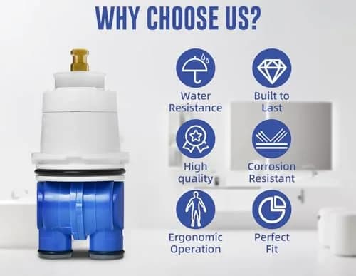 Sxtrrdnary RP19804 Shower Cartridge Compatible with Delta 1300/1400 Series | Pressure-Balanced, Tool-Free Fit thumbnail 7