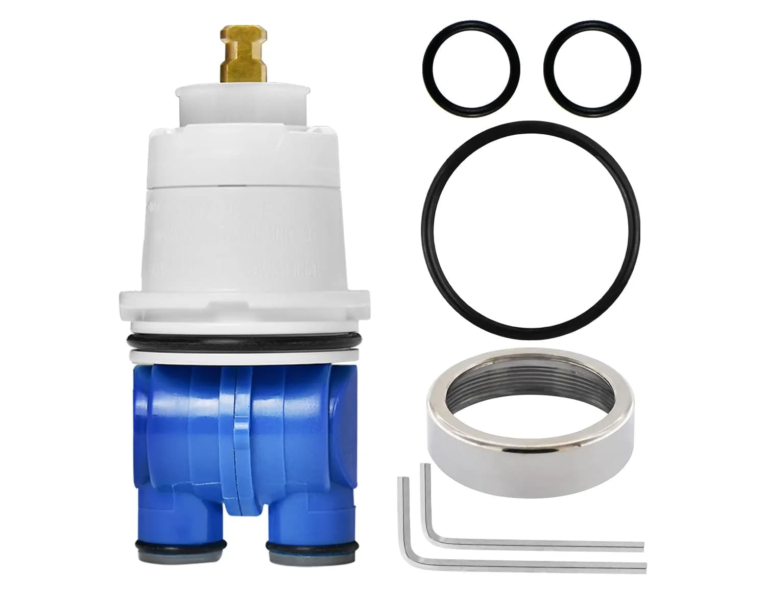 Sxtrrdnary RP46074 Compatible with Delta 13/14 Series Bath Tub Shower Valve | Universal Cartridge Repair — RP19804+RP22734 Bonnet Nut (1993-2007)