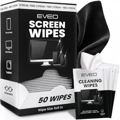 EVEO Screen Wipes - Electronic Wipes, Microfiber Screen Cleaner for Electronics | 80 Pack thumbnail 1